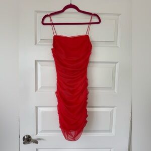 Alice + Olivia Vibrant Red Mini Dress